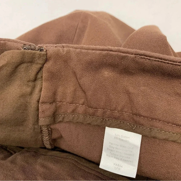 Talbots Pants 4P Brown Woman Classic Side Zip Ankle Cotton Blend Work  Casual‎ - Picture 5 of 11